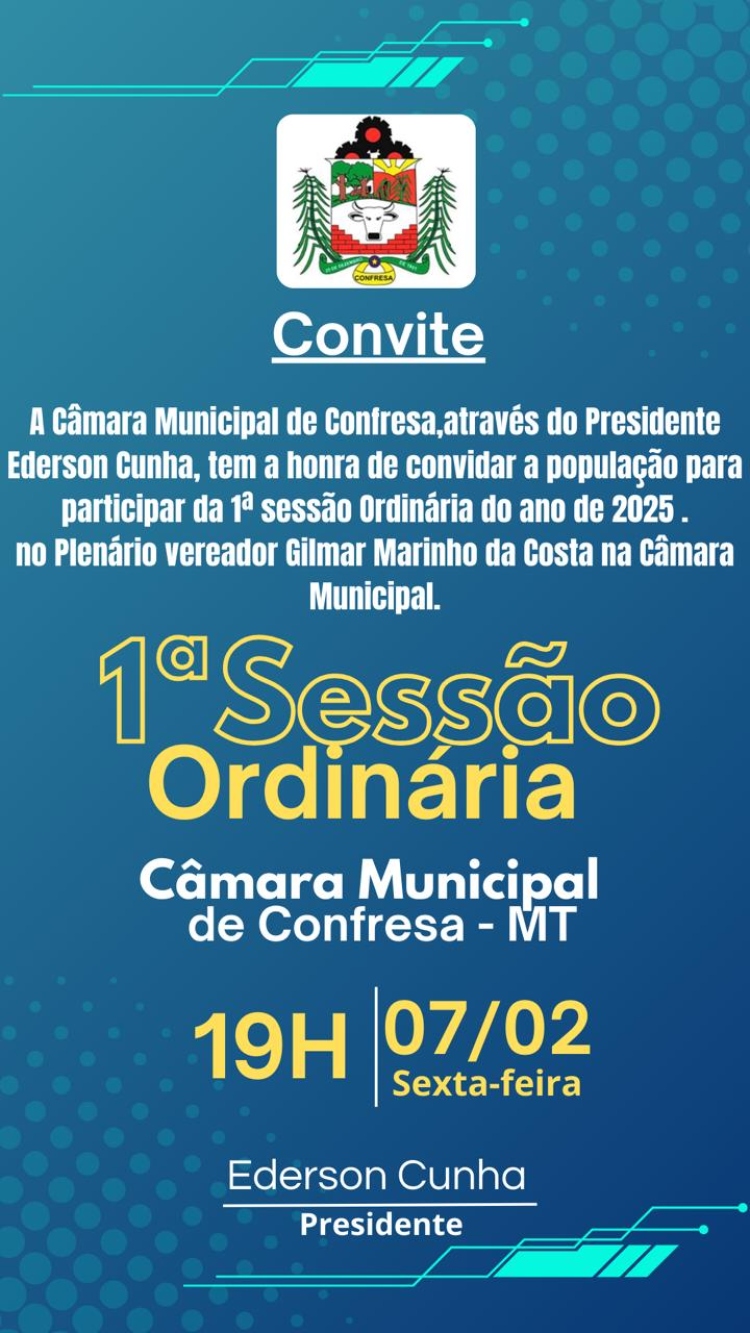 1&ordm; SESS&Atilde;O ORDIN&Aacute;RIA 2025
