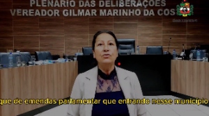 Vereadora Marli fala da emenda parlamentar que foi destinado a compra de um Castra M&oacute;vel no valor de 500 mil reais.