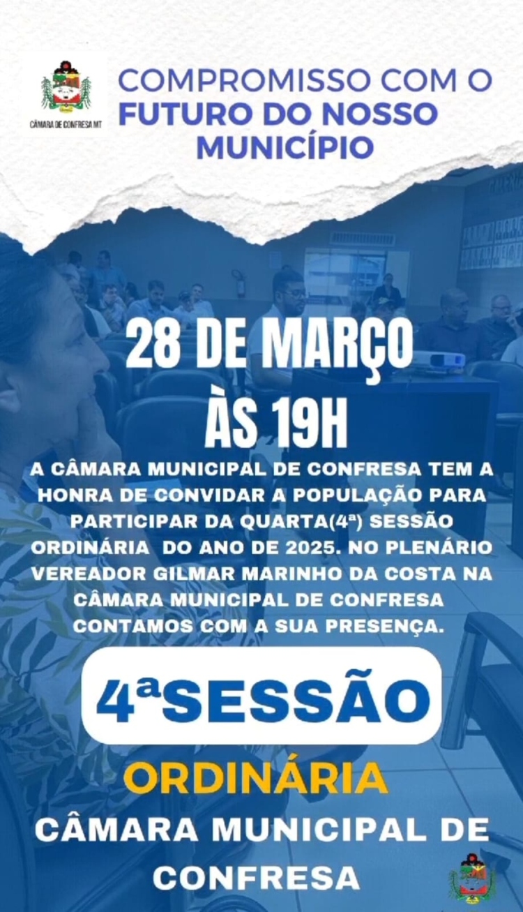 4&ordf; Sess&atilde;o ordin&aacute;ria do ano de 2025